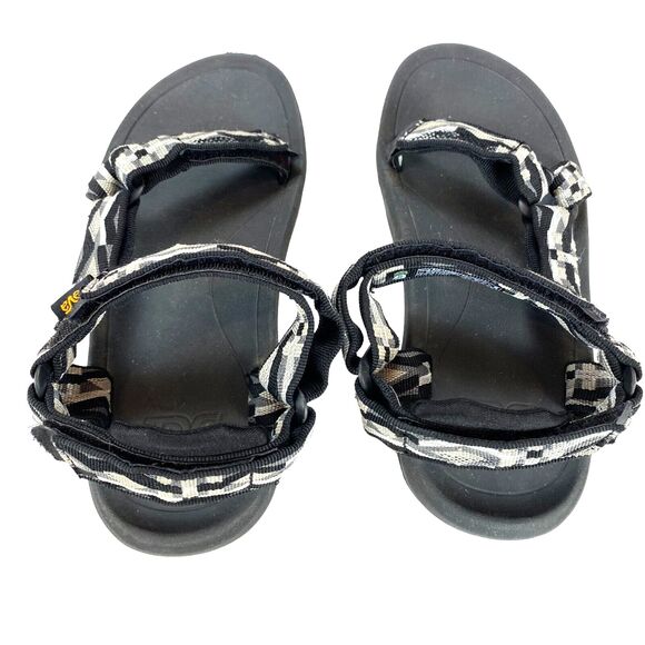 Teva Hurricane Sandals Unisex 5 Black Gray Soft Footbed Hook and Loop - Picture 2 of 13